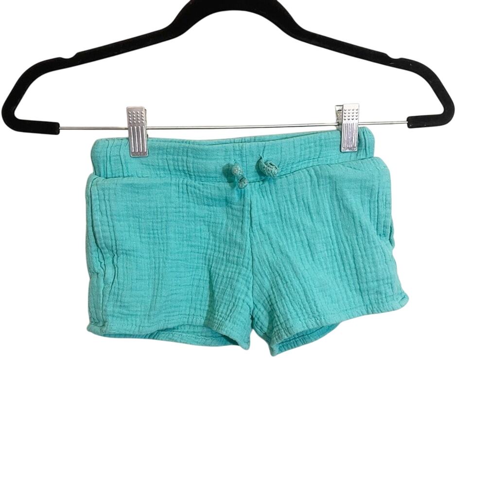 Cat & Jack Girls Cotton Elastic Drawcord Waist Pockets Pull-On Shorts Teal‎ 4T
